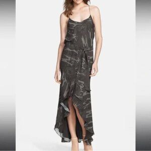 NWT Haute Hippie Camouflage High-Low Racerback Maxi Dress Size XS